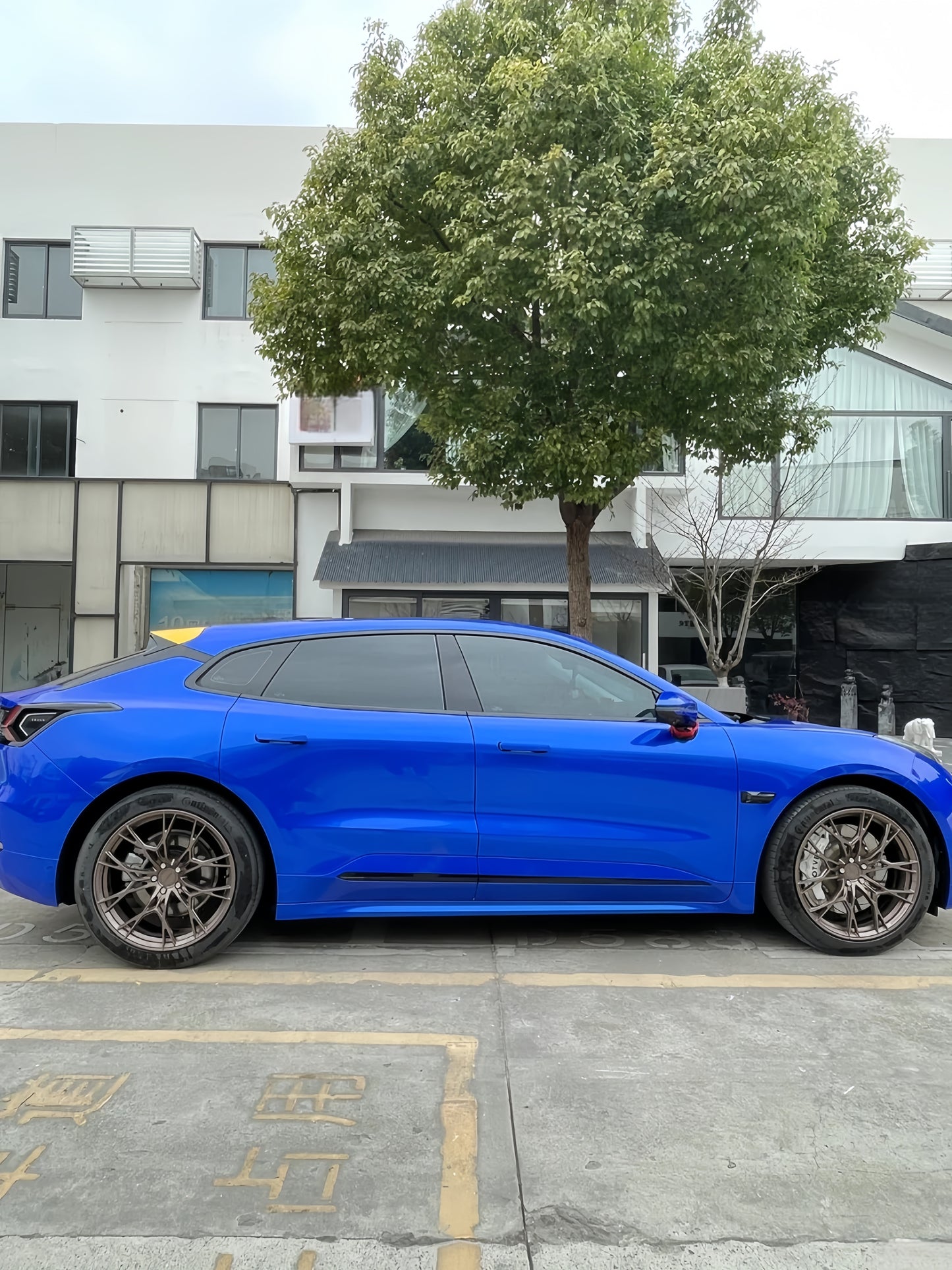 Anole Glossy Metallic Bright Blue Azure Blue Car Vinyl Wrap