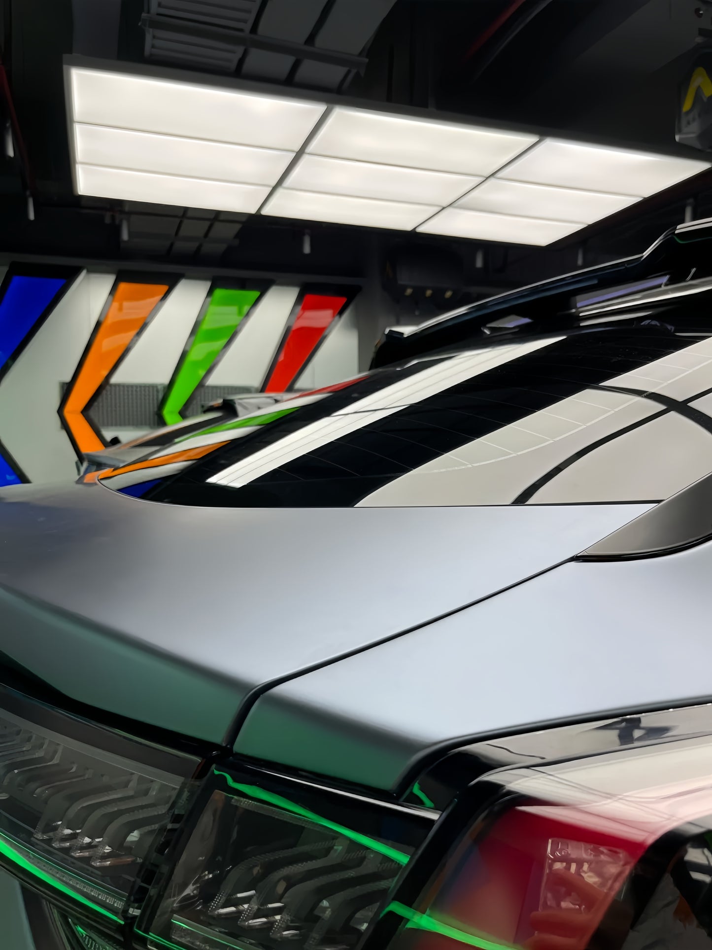 Anole Matte Silk Gray Blue Vinyl Car Wrap