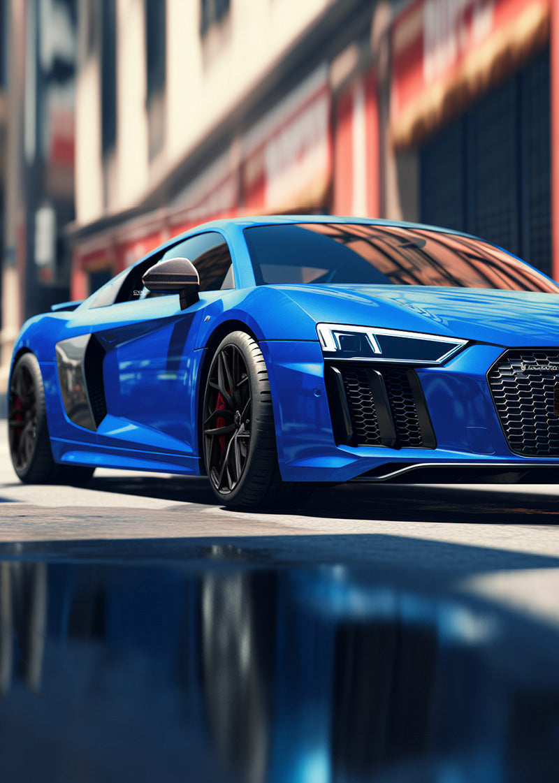 Anole Glossy Metallic Bright Blue Azure Blue Car Vinyl Wrap