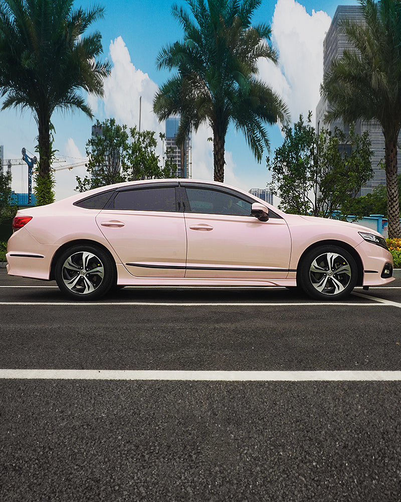 Anole High Glossy White Peach Powder Vinyl Car Wrap