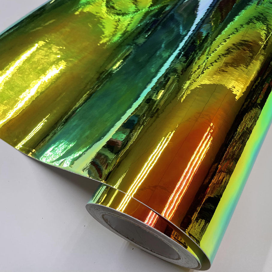 Anole Glossy Iridescent Opal Chrome Black Laser Car Vinyl Wrap