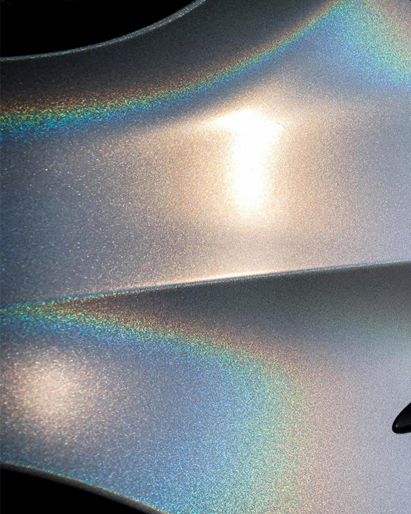 Anole Rainbow Metallic Majestic White/ Iridescent Laser White Vinyl Car Wrap