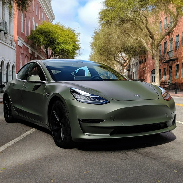 Anole Ceramic Combat Green Vinyl Car Wrap
