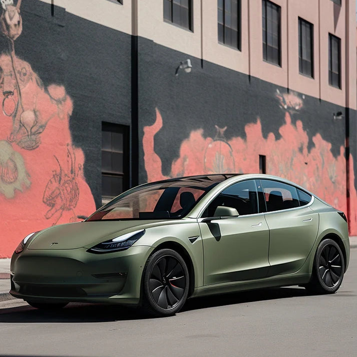 Anole Ceramic Combat Green Vinyl Car Wrap