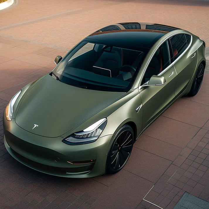 Anole Ceramic Combat Green Vinyl Car Wrap