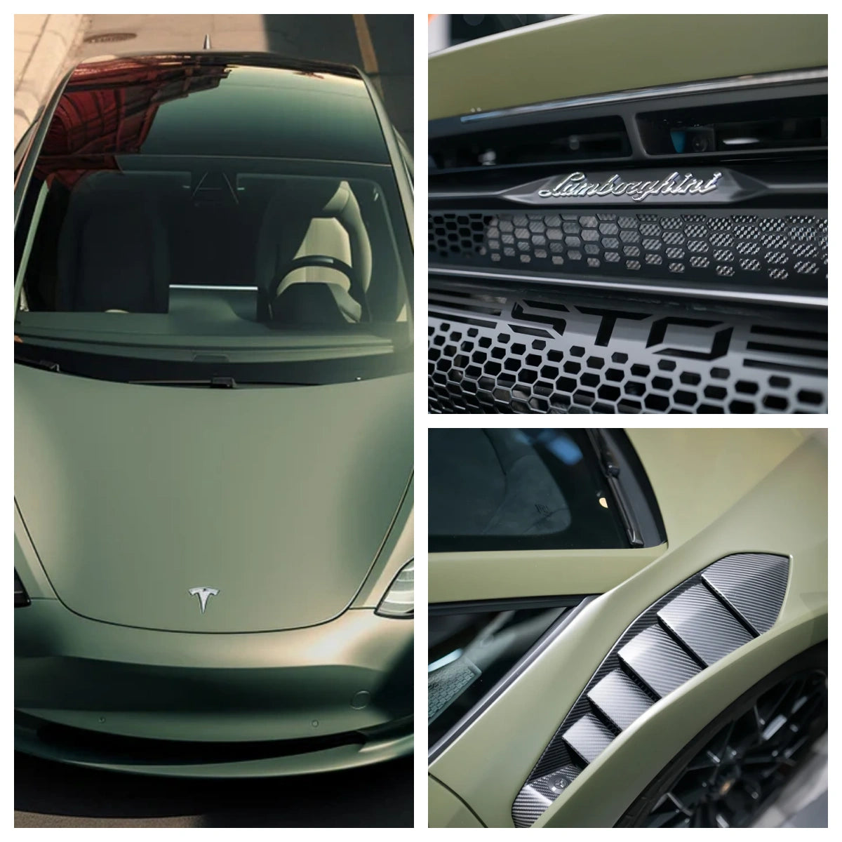 Anole Ceramic Combat Green Vinyl Car Wrap