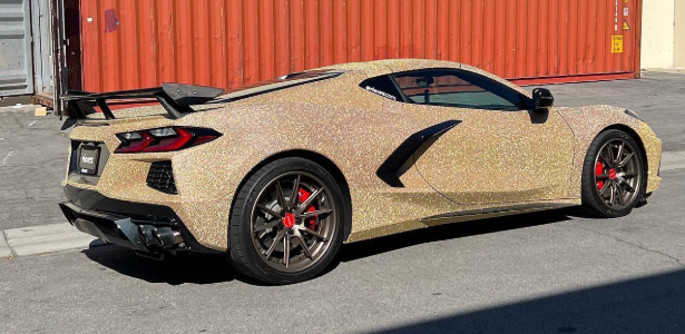 Anole Matte Diamond Super Glitter Gold Car Vinyl Wrap Matte Gold Vinyl for Cars&Trucks