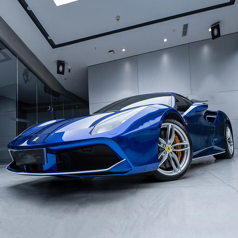 Anole Glossy Metallic Deep Blue Vinyl Car Wrap