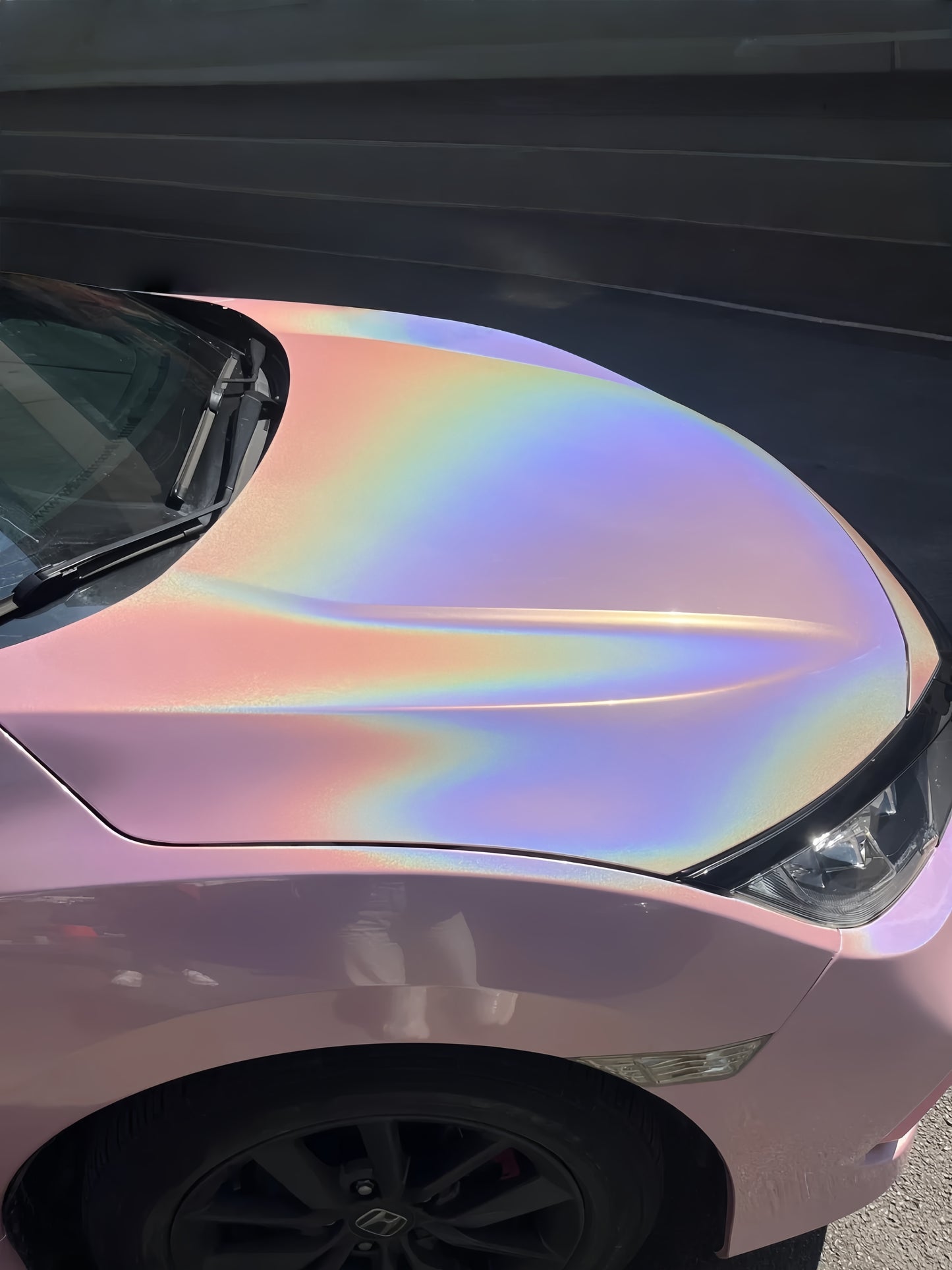 Anole Glossy Iridescent Rouge Pink Laser Car Vinyl Wrap