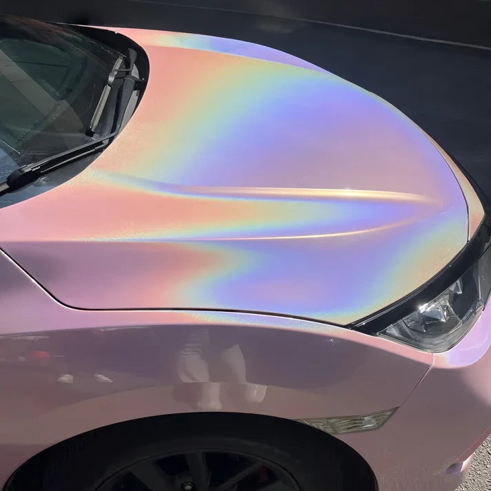 Anole Glossy Iridescent Rouge Pink Laser Car Vinyl Wrap