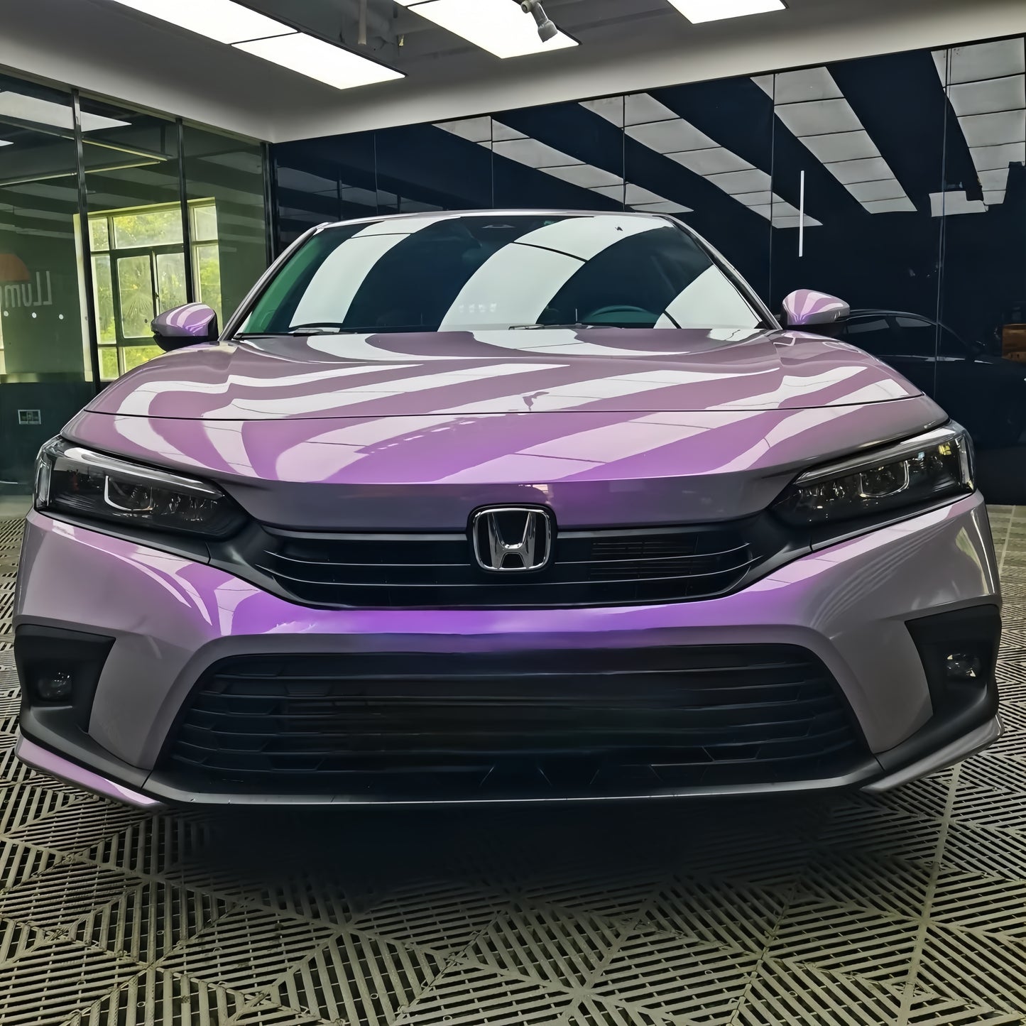 Anole Candy Metallic Gray Purple Car Vinyl Wrap