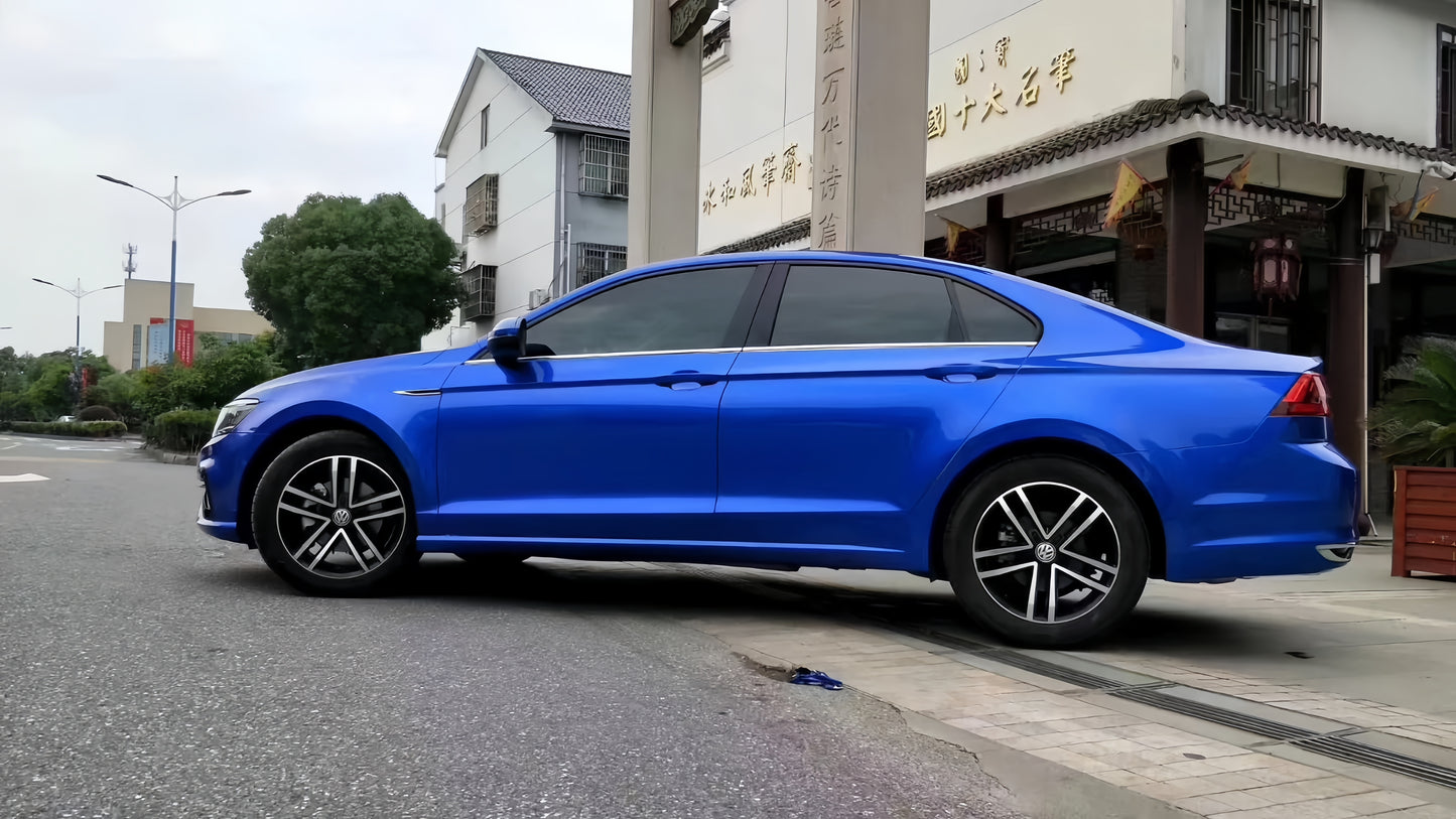 Anole Glossy Metallic Bright Blue Azure Blue Car Vinyl Wrap