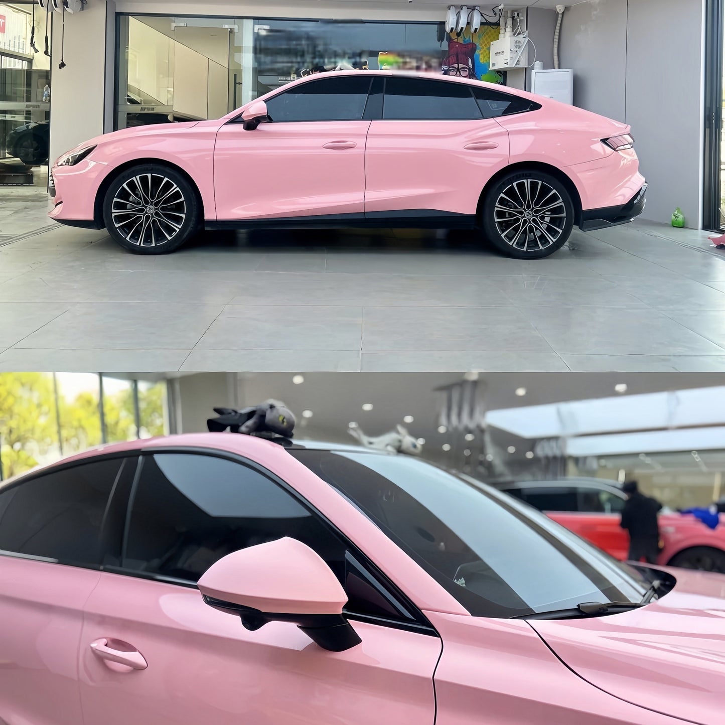 Anole High Glossy Rouge Pink Vinyl Car Wrap