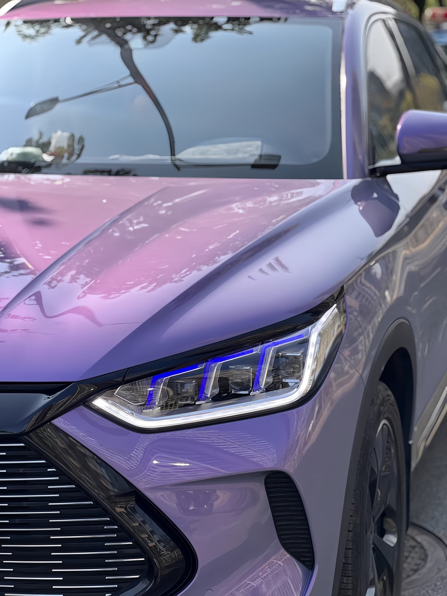 Anole TPU Magic Candy Flip Grey Purple Color PPF Paint Protection Film