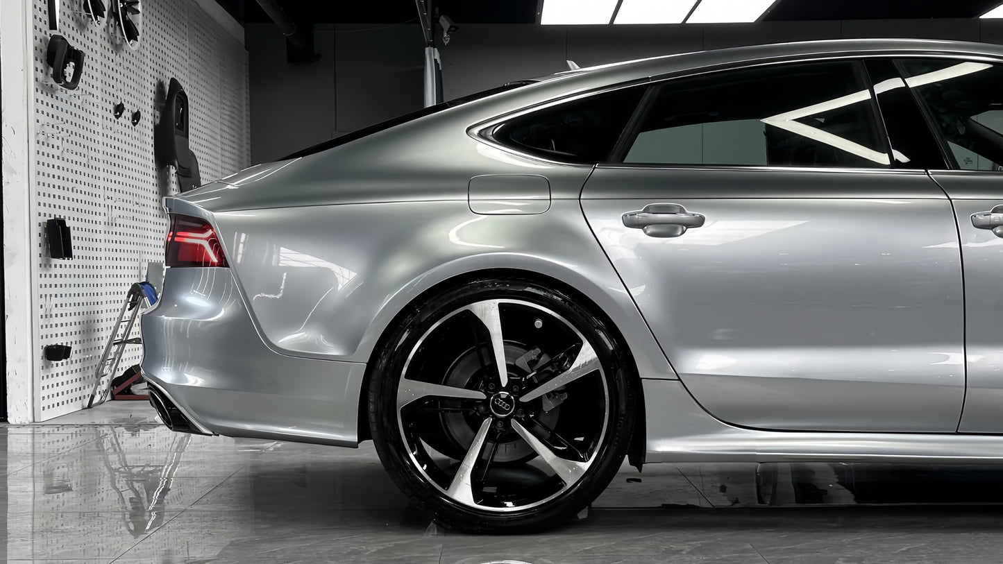 Anole Glossy Metallic Florett Silver Car Vinyl Wrap