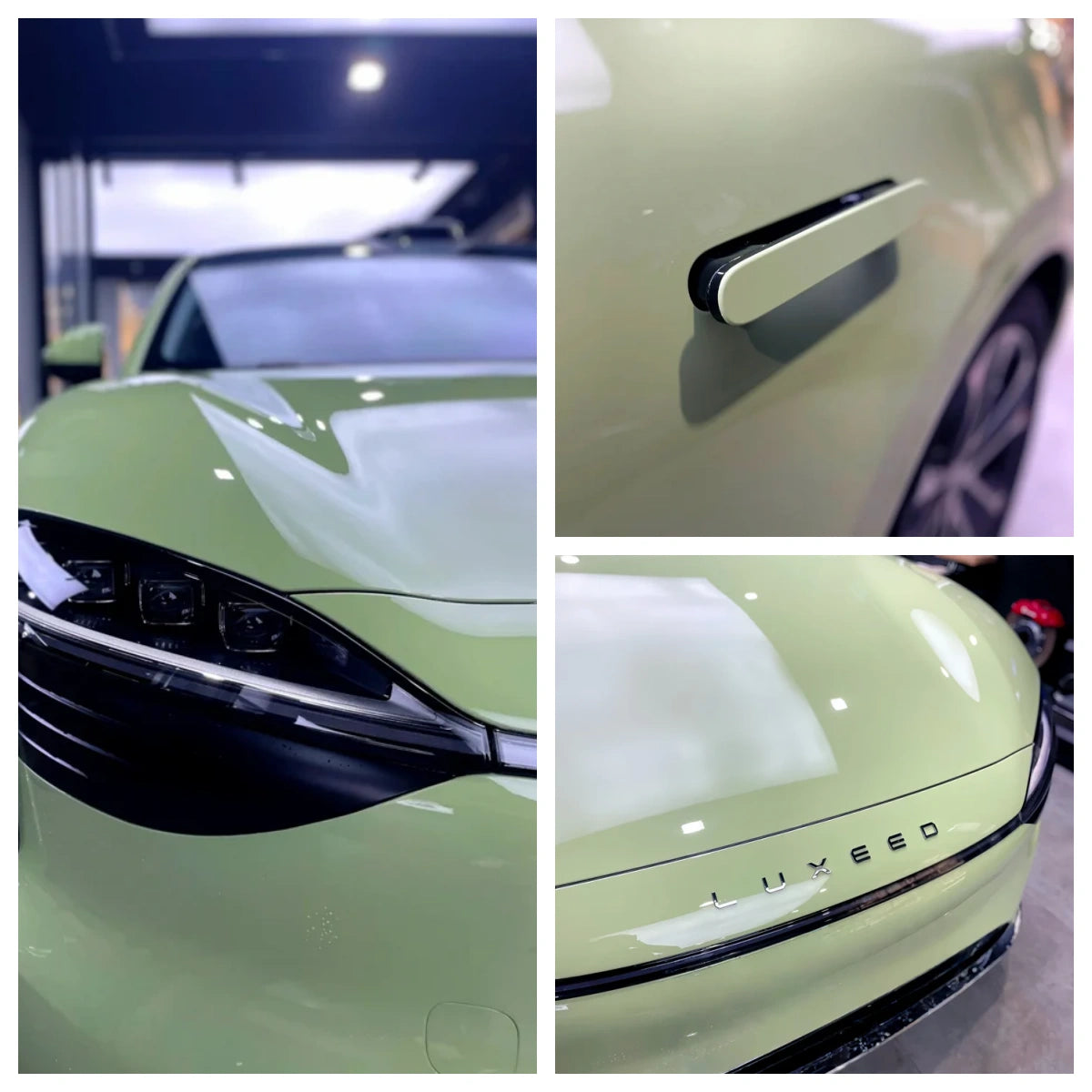 Anole High Glossy Light Khaki Green Vinyl Car Wrap