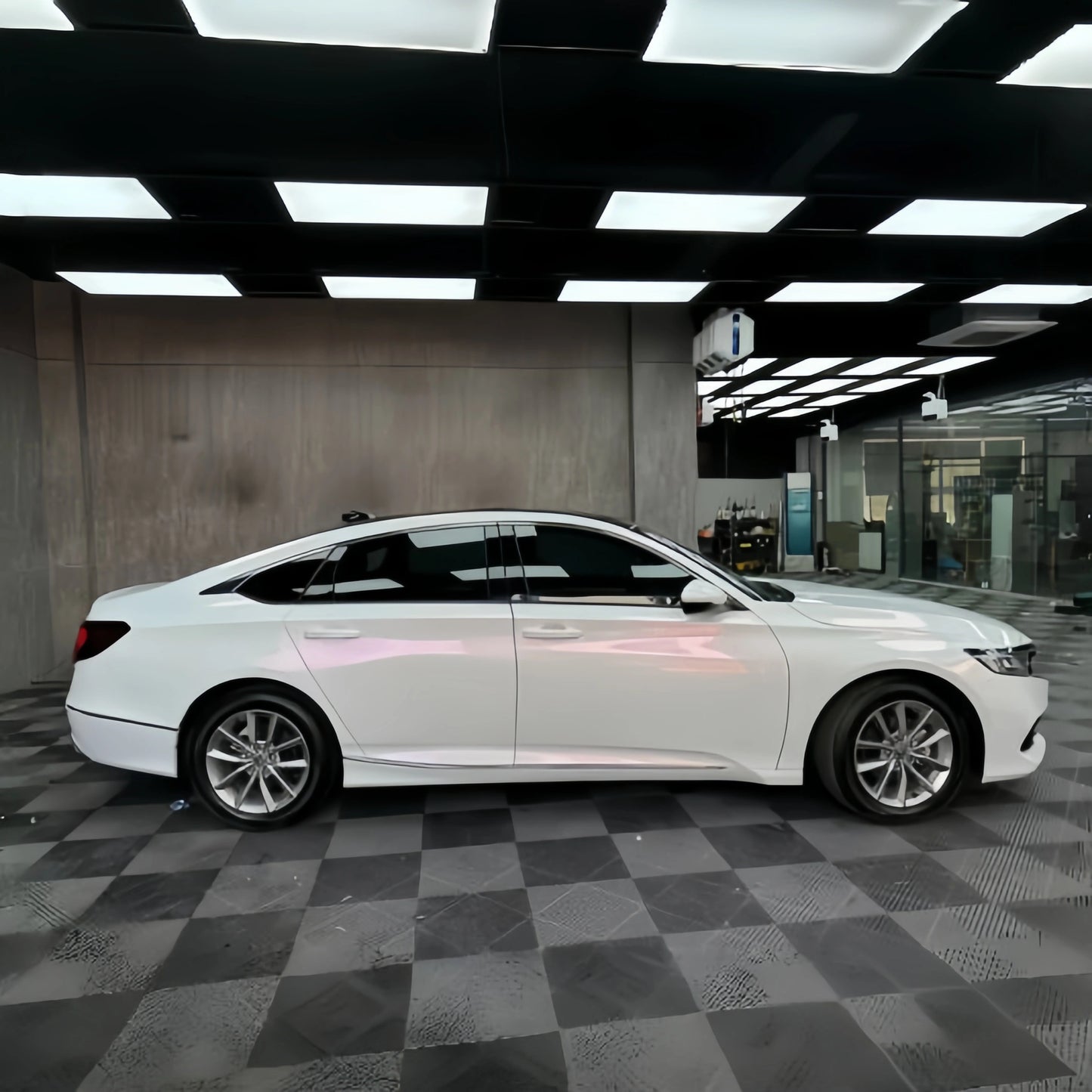 Anole High Glossy White Red Vinyl Car Wrap