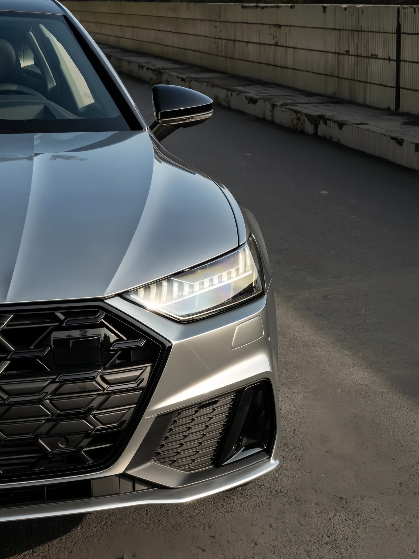 Anole Glossy Metallic Florett Silver Car Vinyl Wrap