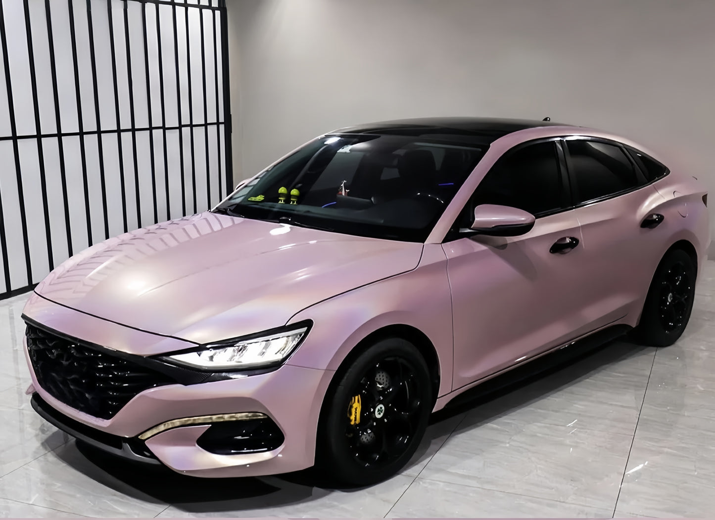 Anole Glossy Iridescent Rouge Pink Laser Car Vinyl Wrap