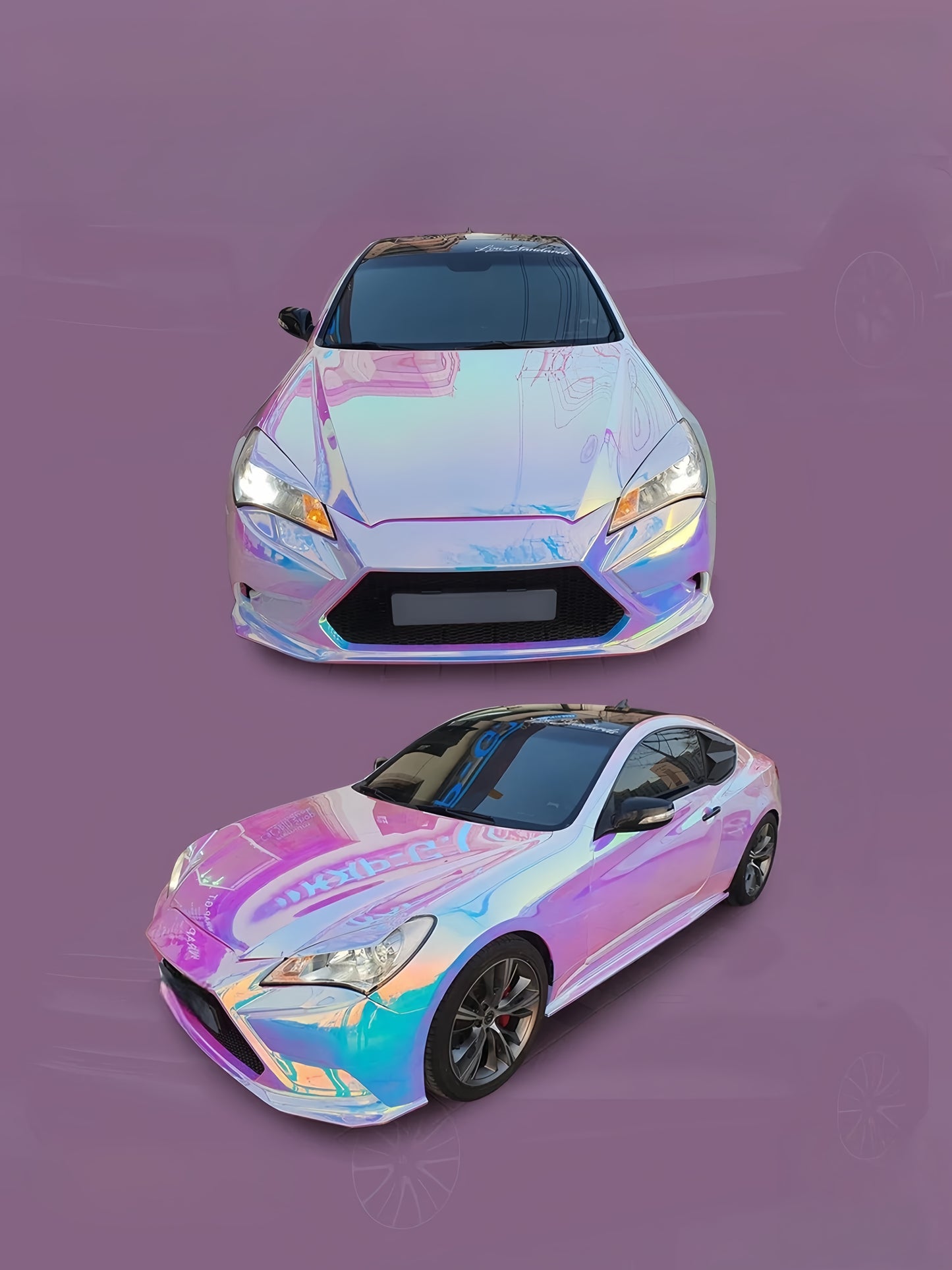 Anole Glossy Iridescent Opal Chrome White Laser Car Vinyl Wrap