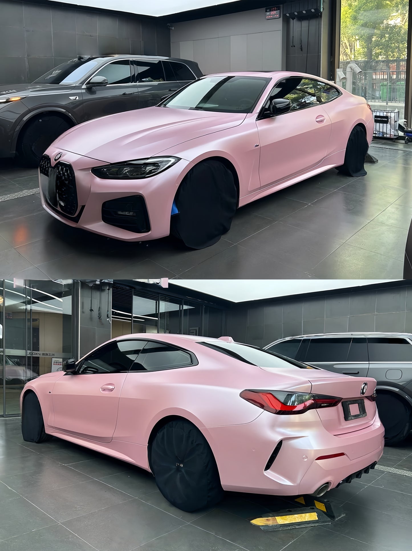 Anole Matte Metallic Pearl Baby Pink Vinyl Wrap for Car &Trucks & SUVs&Vans