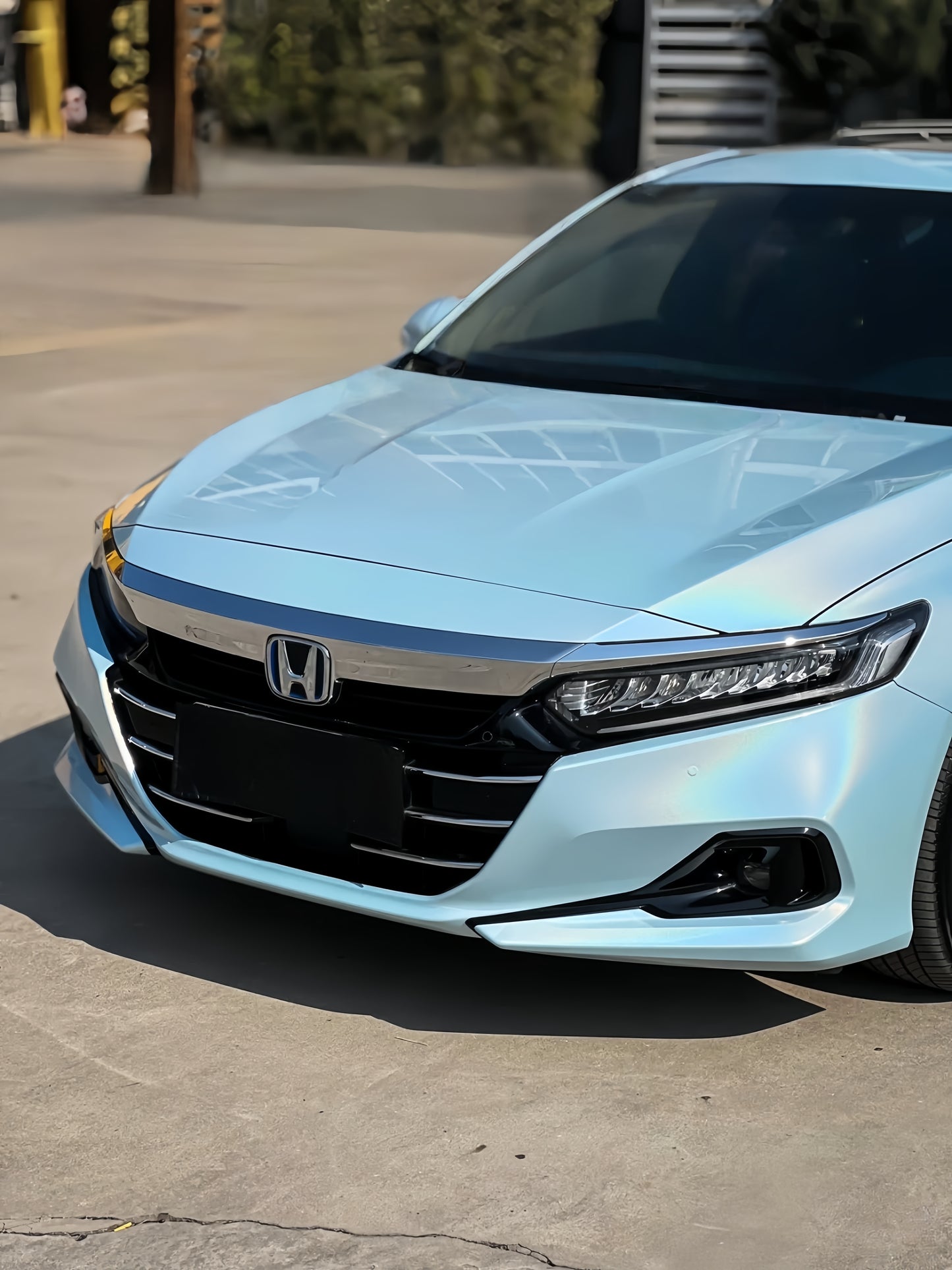 Anole Iridescence Laser Diamond Glacier Blue Vinyl Wrap