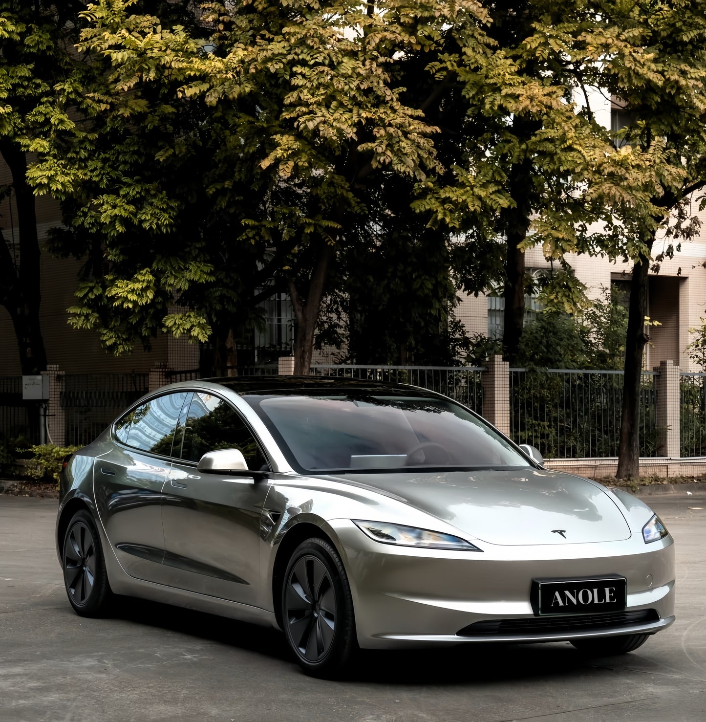 Anole Glossy Metallic Liquid Silver Vinyl Car Wrap