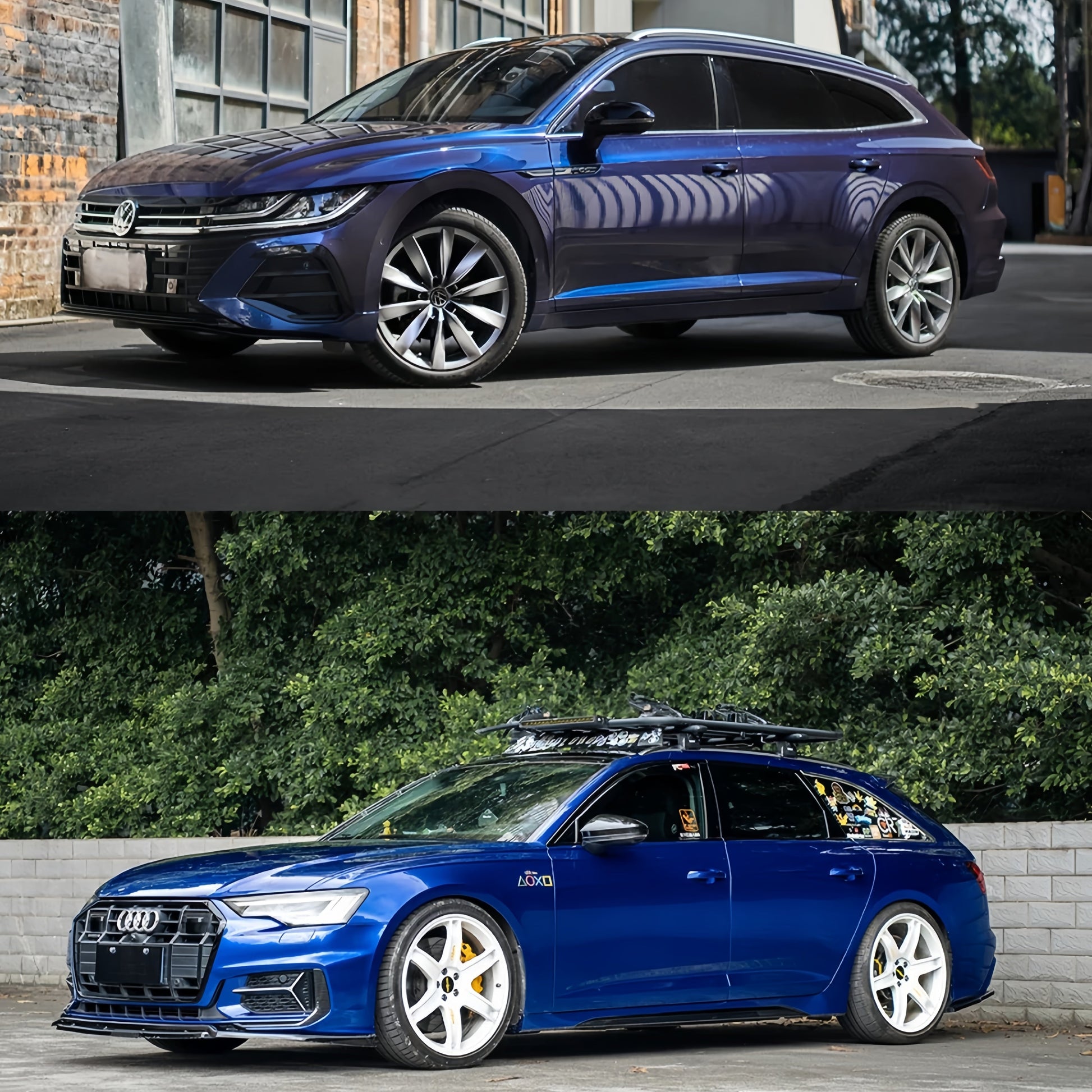Anole Glossy Metallic Navara Blue Audi Car Vinyl Wrap