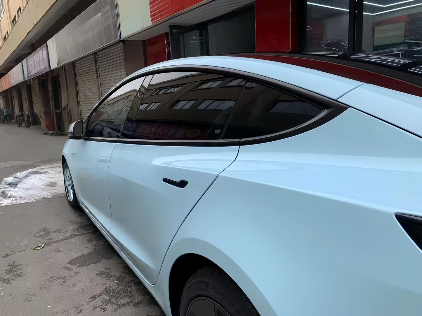 Anole Super Glossy Glacier Blue Vinyl Wrap Car