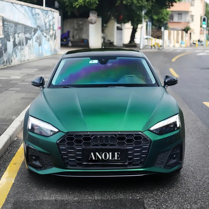 Anole Satin Chrome Silk Green Vinyl Car Wrap