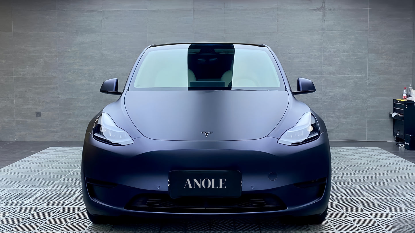 Anole Satin Chrome Saint Patrick Blue Vinyl Car Wrap