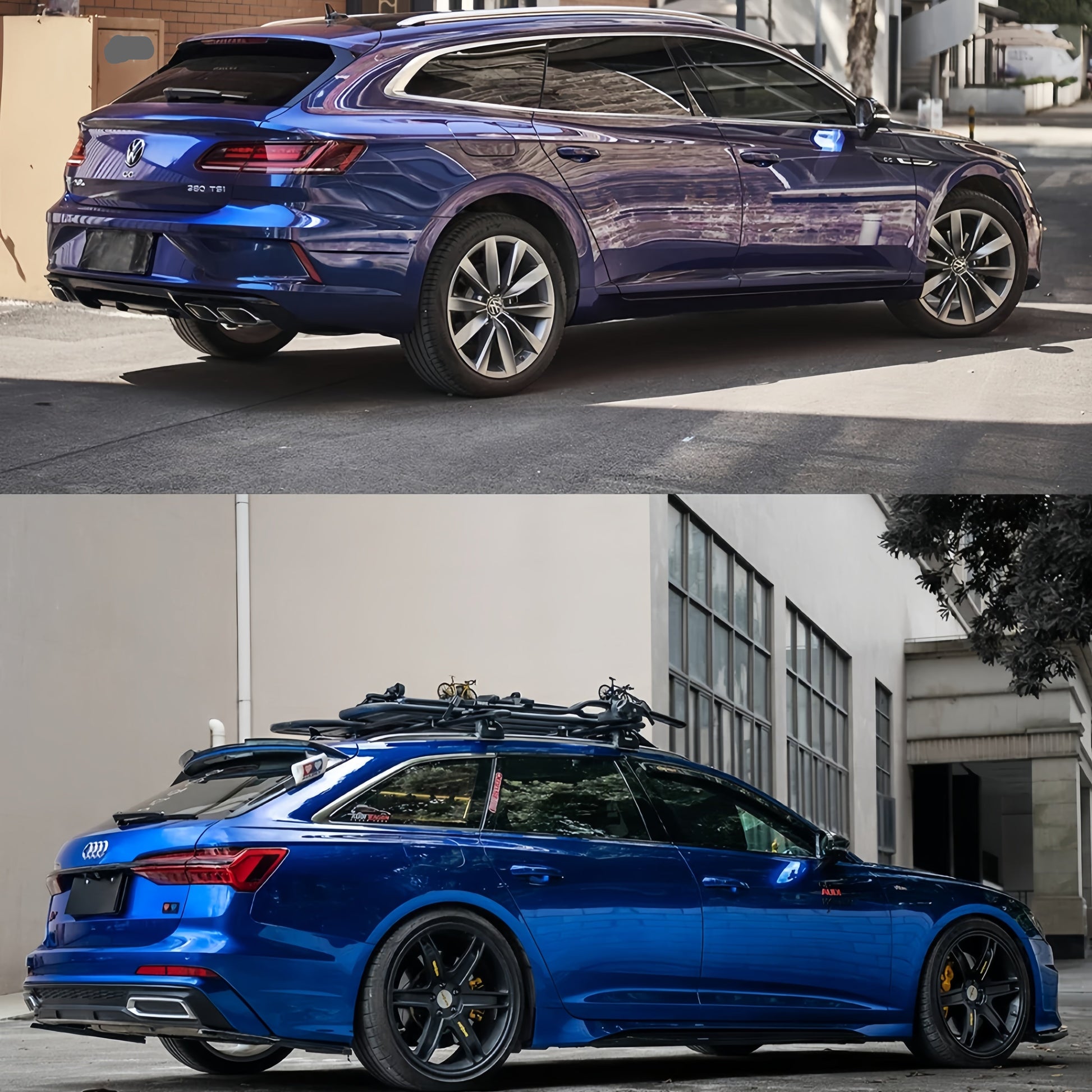 Anole Glossy Metallic Navara Blue Audi Car Vinyl Wrap