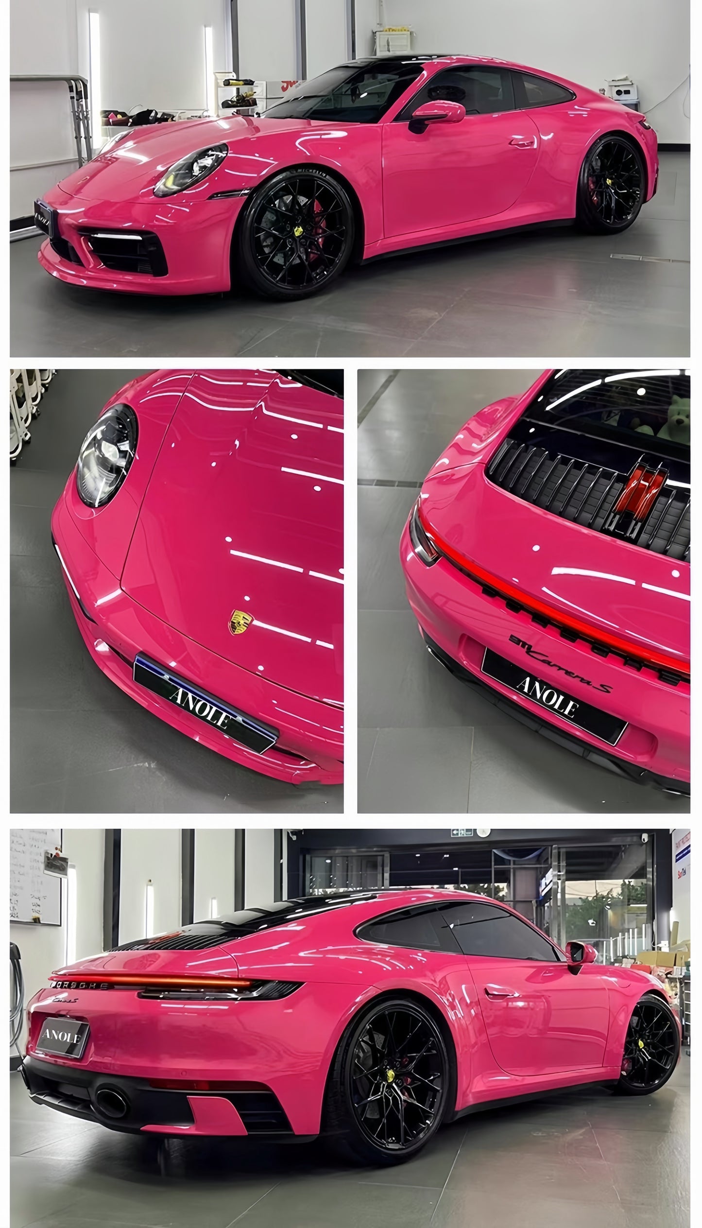 Anole High Glossy Crystal Beetroot Purple Car Vinyl Wrap