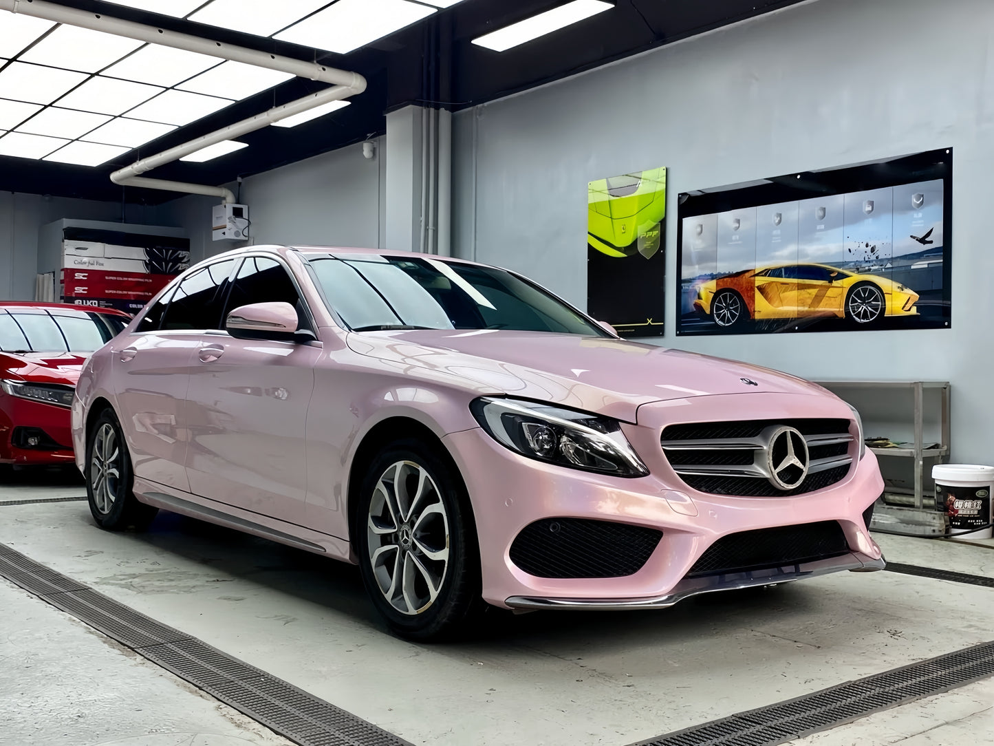 Anole Glossy Iridescent Rouge Pink Laser Car Vinyl Wrap