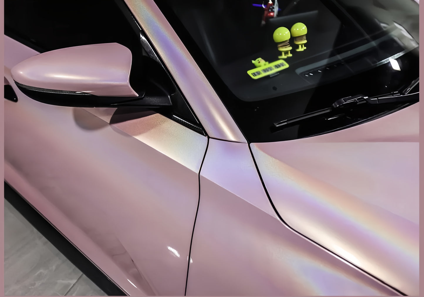 Anole Glossy Iridescent Rouge Pink Laser Car Vinyl Wrap