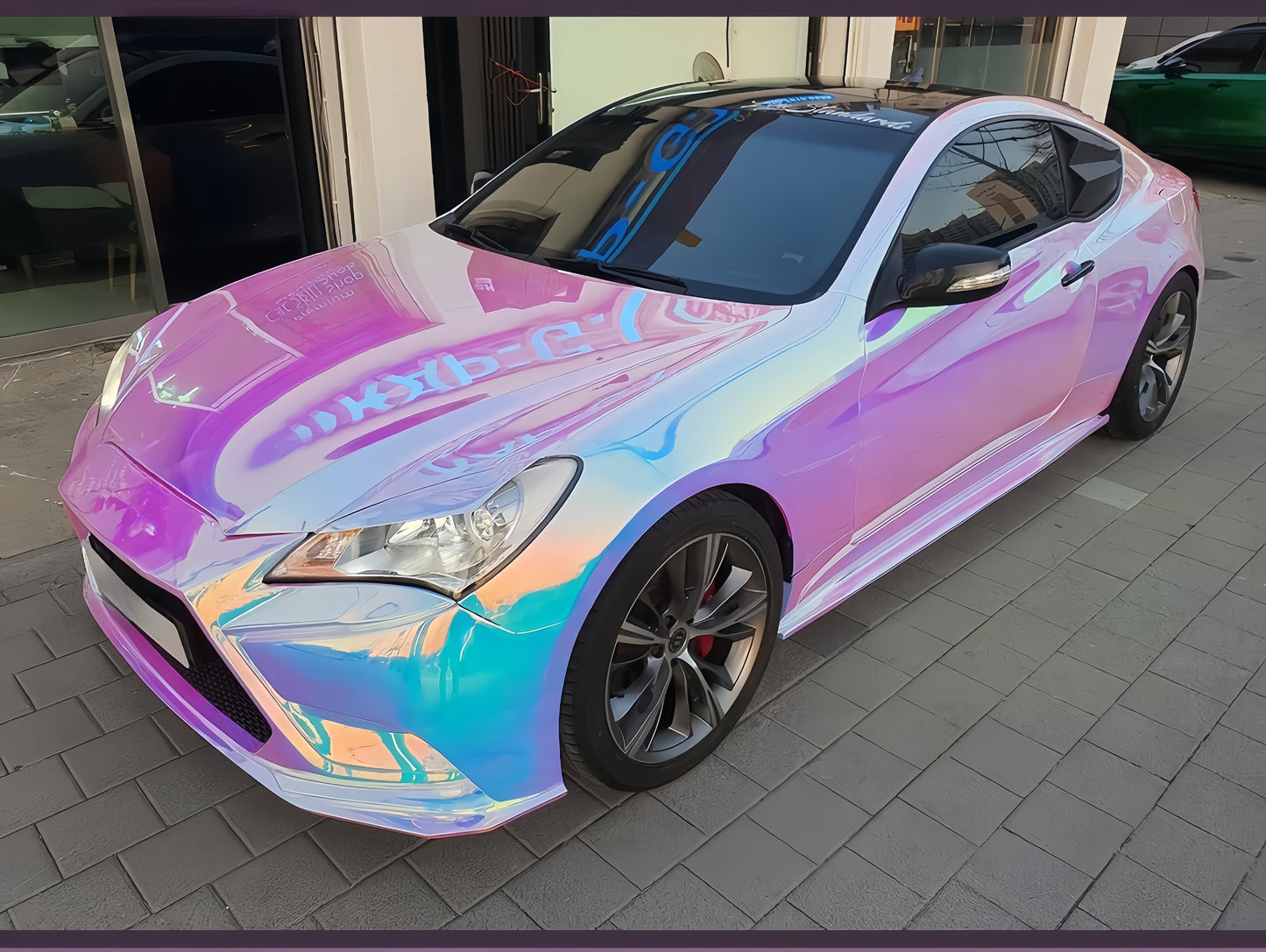 Anole Glossy Iridescent Opal Chrome White Laser Car Vinyl Wrap