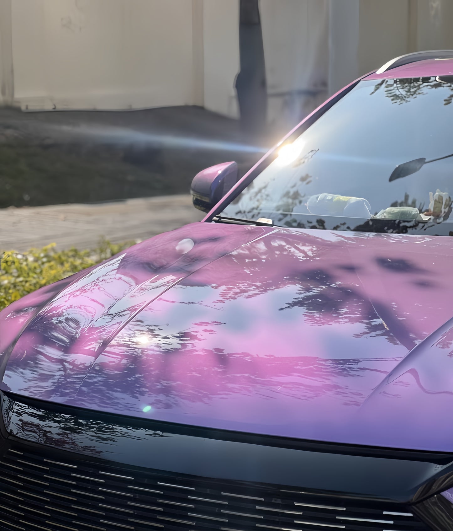 Anole TPU Magic Candy Flip Grey Purple Color PPF Paint Protection Film