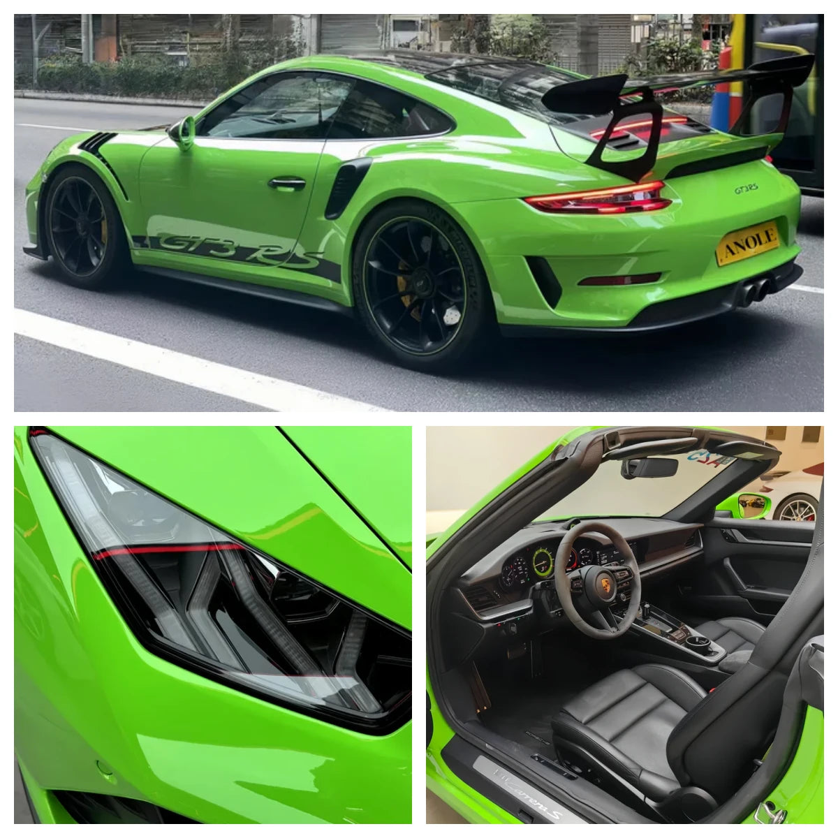 Anole High Glossy Lizard Green Vinyl Car Wrap