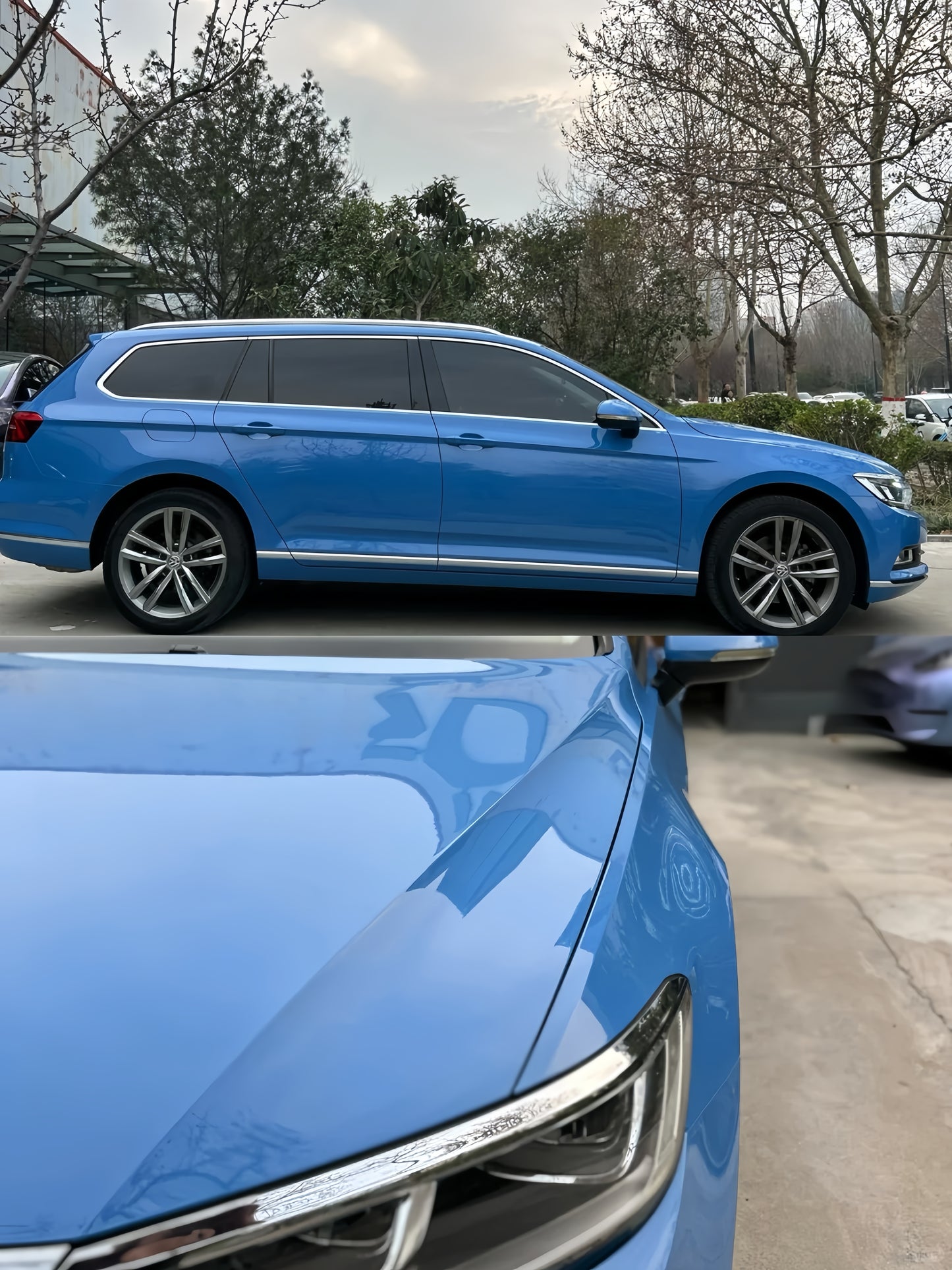 Anole High Glossy Abudhabi Blue Vinyl Car Wrap