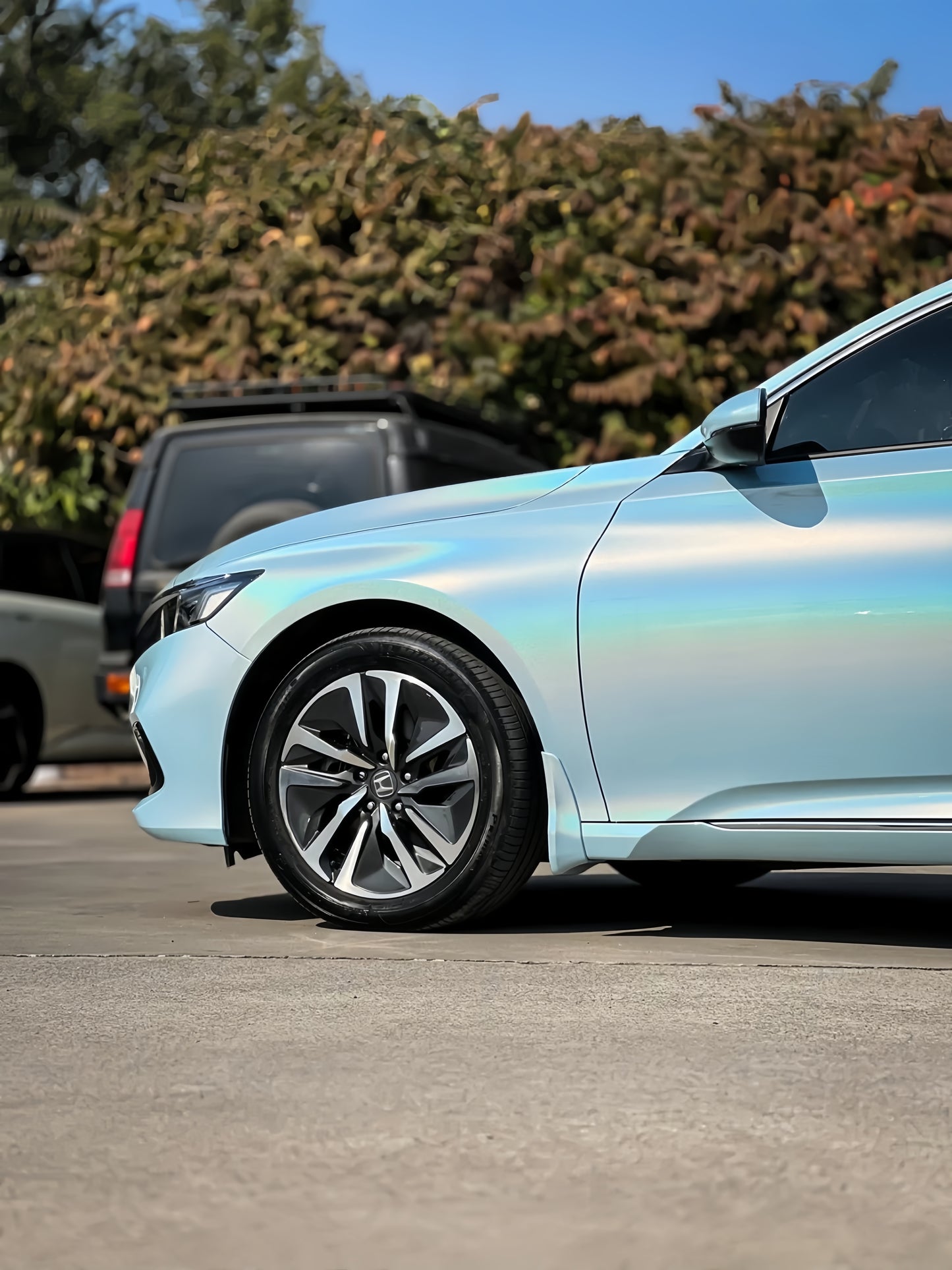 Anole Iridescence Laser Diamond Glacier Blue Vinyl Wrap