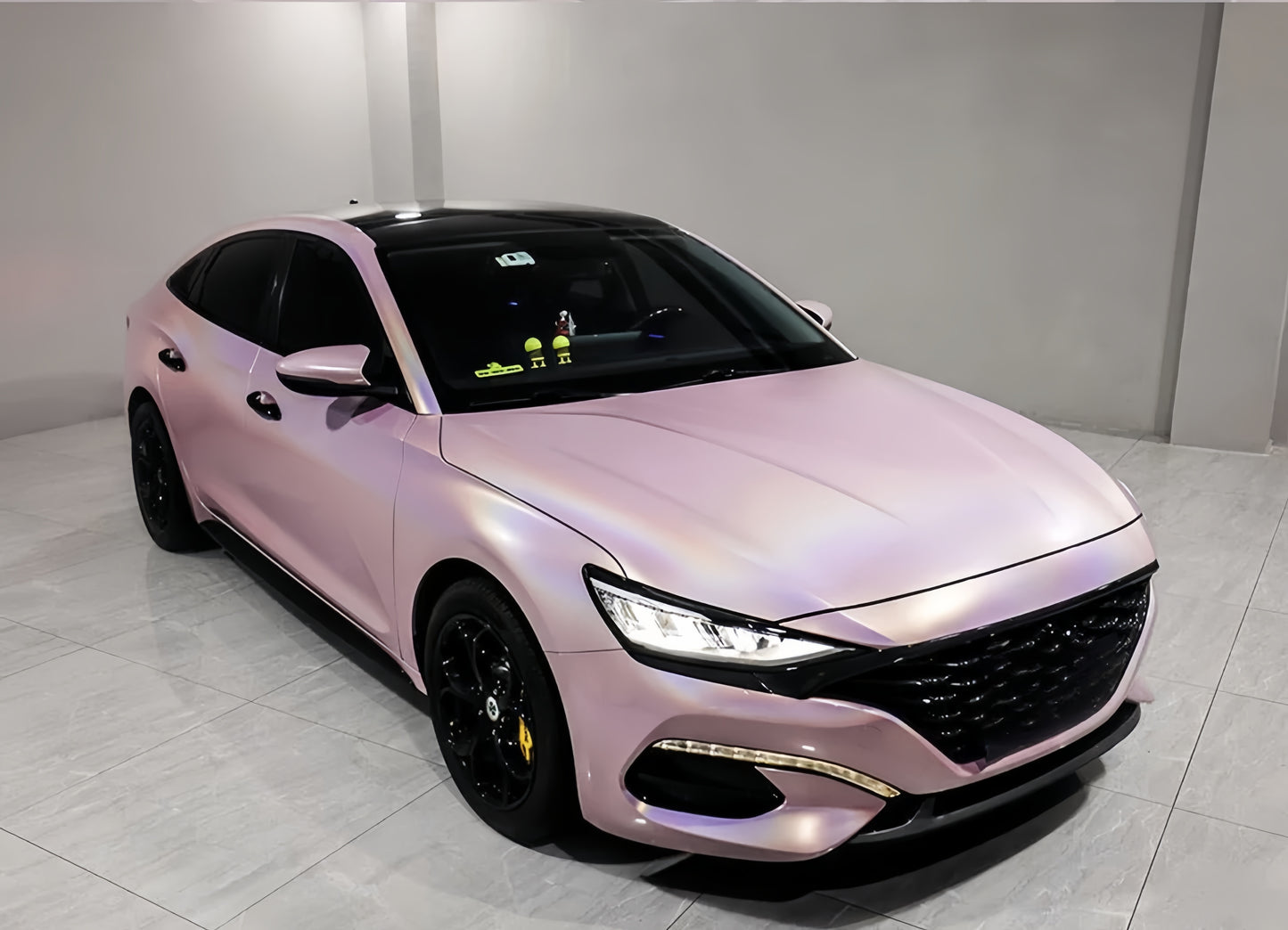 Anole Glossy Iridescent Rouge Pink Laser Car Vinyl Wrap