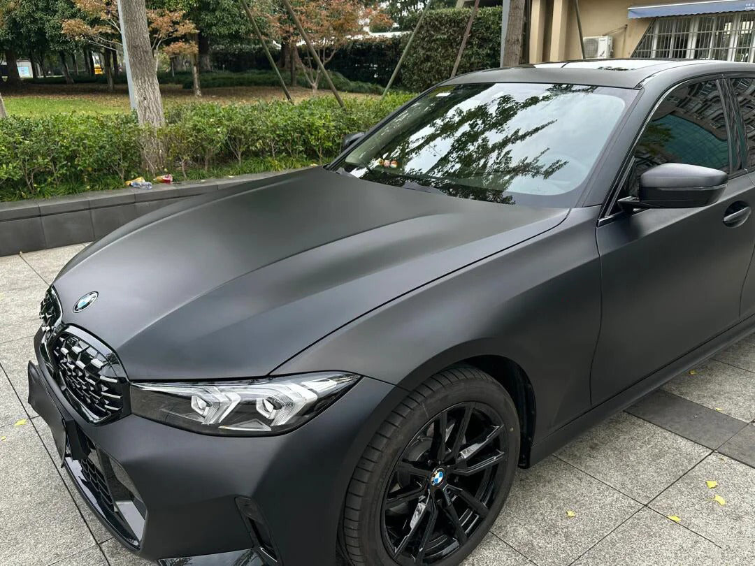 Anole Frosted Matte Black Vinyl Car Wrap
