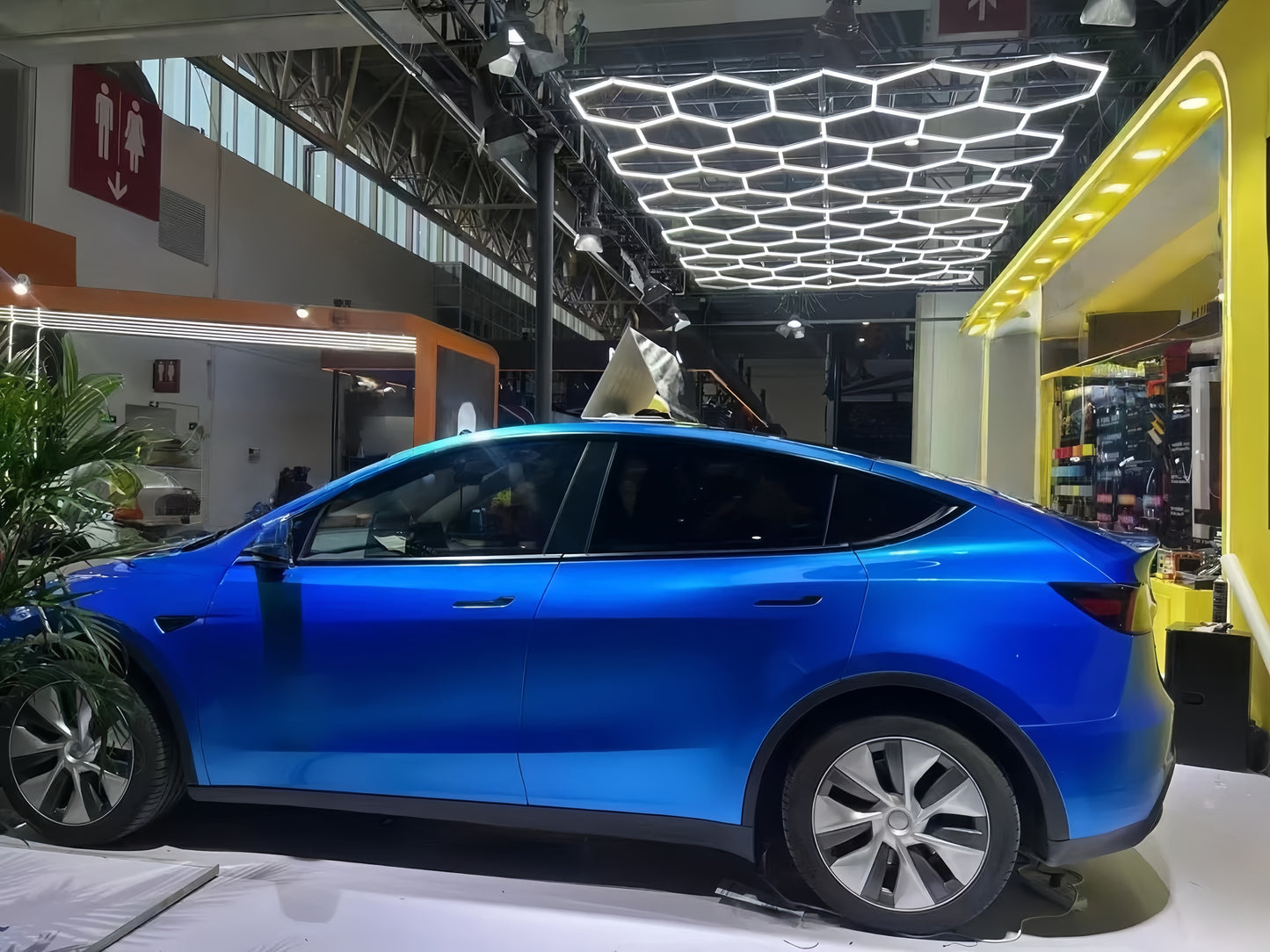 Anole Glossy Metallic Bright Blue Azure Blue Car Vinyl Wrap
