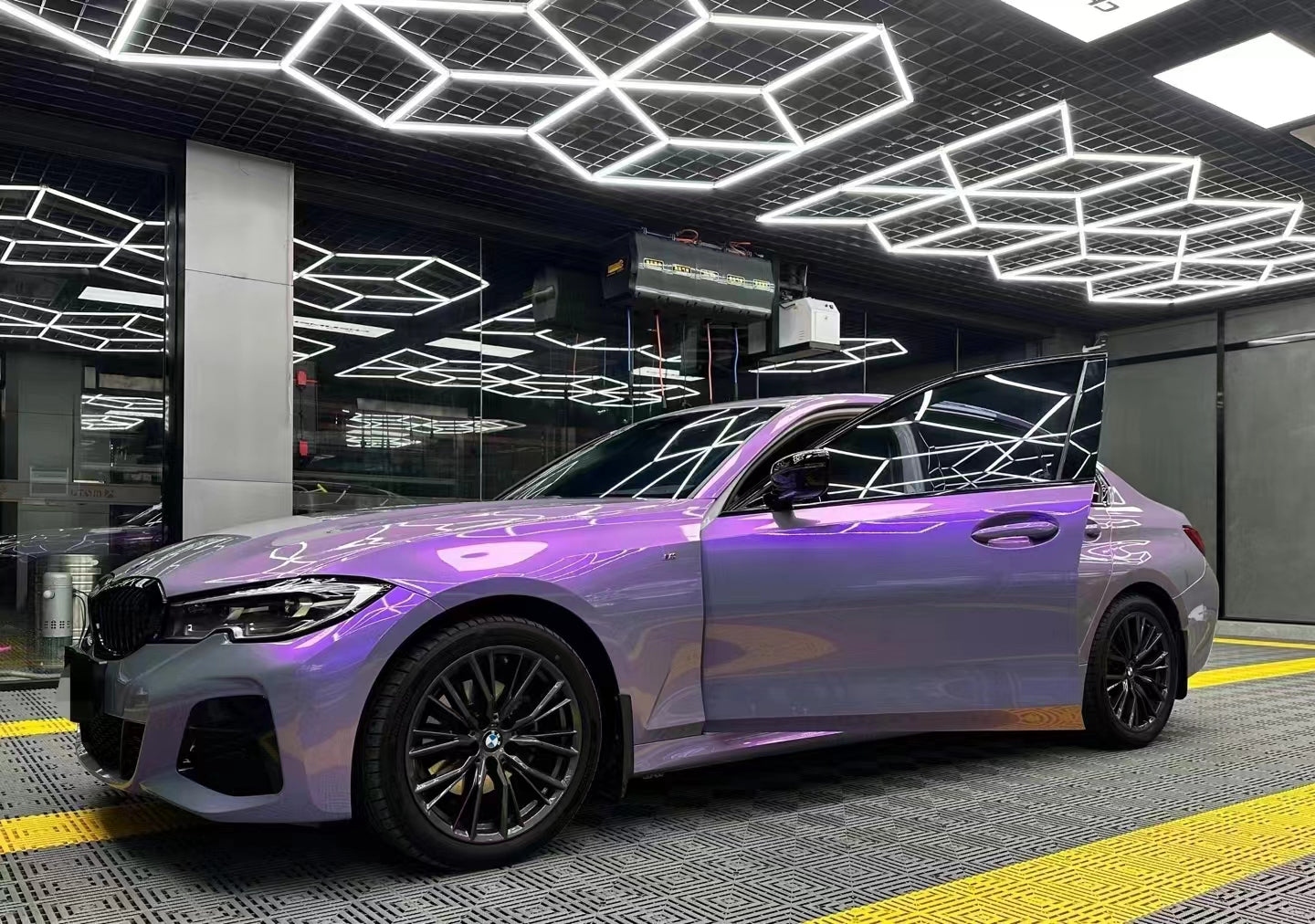 Anole TPU Magic Candy Flip Grey Purple Color PPF Paint Protection Film