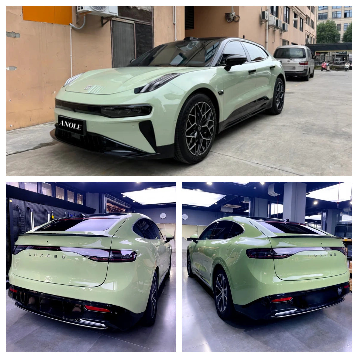 Anole High Glossy Light Khaki Green Vinyl Car Wrap
