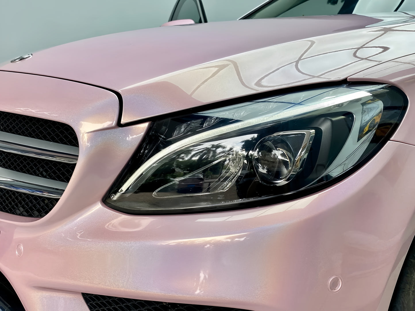 Anole Glossy Iridescent Rouge Pink Laser Car Vinyl Wrap