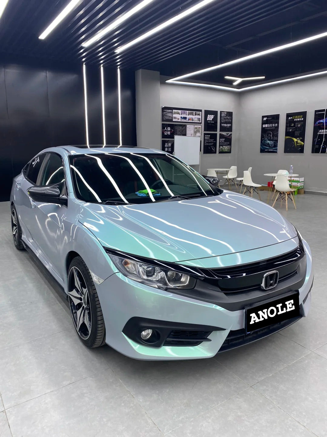 Anole Golssy Magic Blue to Green Car Vinyl Wrap