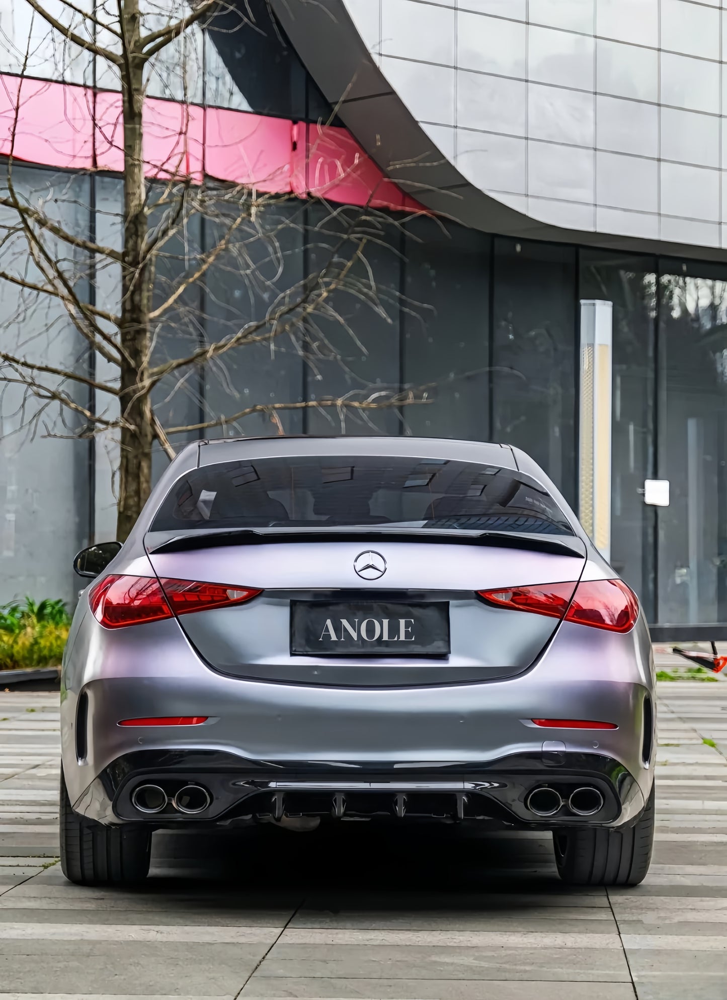 Anole Matte Gunmetal Silver Purple Vinyl Car Wrap