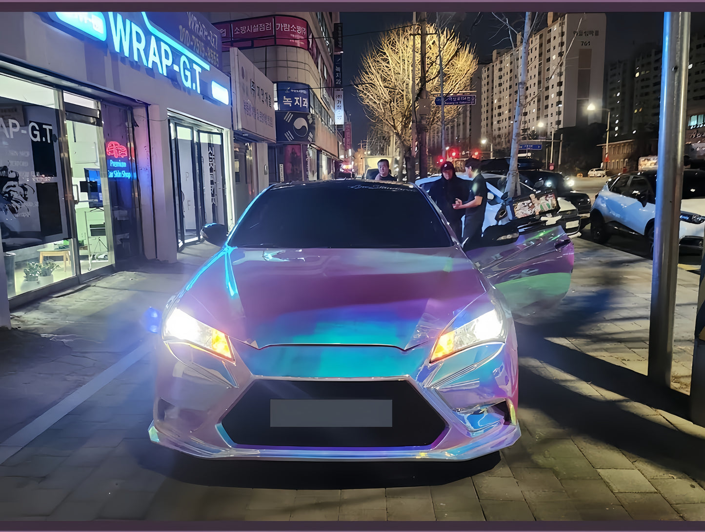 Anole Glossy Iridescent Opal Chrome White Laser Car Vinyl Wrap