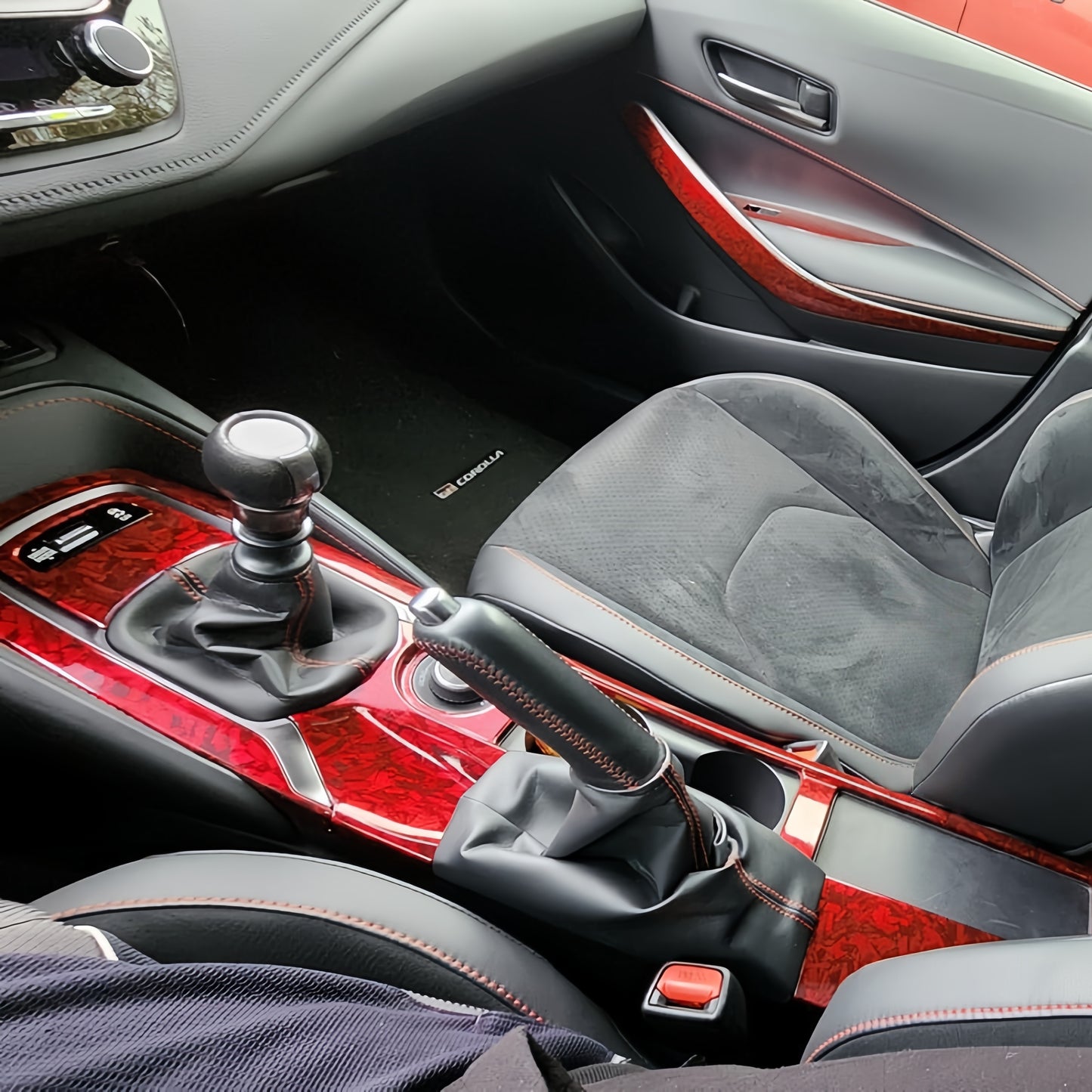 Anole Glossy Red Forged PET Carbon Fiber Vinyl Wrap